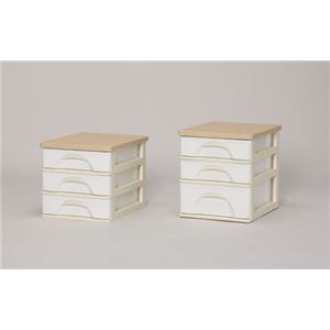 小物チェスト アイボリー／ホワイト KCA-WT430