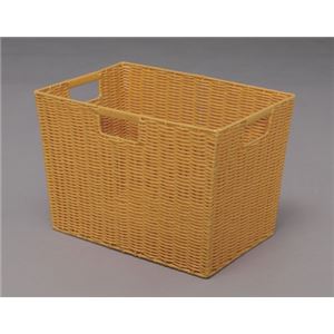 カラー編みバスケット（深型） オレンジ KAB-38D