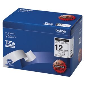 ブラザー ピータッチ用テープカートリッジ お買い得バリューパック ラミネートテープ 8m 10巻入 TZe-231V10 白 黒文字 10巻（1巻8m）