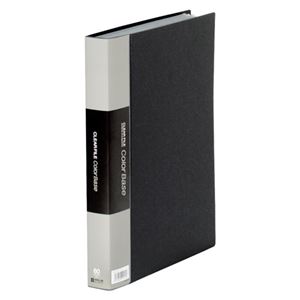 キングジム クリアーファイル・カラーベース ポケット溶着式 A4判タテ型 132-3C 黒 1冊