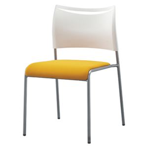 アイリスチトセ スタッキングチェア ライタスLTS-4 背樹脂/座布地 固定脚タイプ LTS-4F-OG オレンジ 1脚