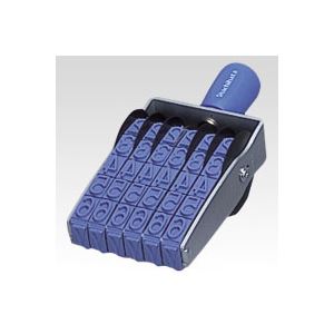 シヤチハタ 回転ゴム印エルゴグリップ 欧文6連(ゴシック体) CF-66G 1個