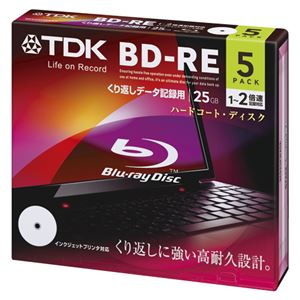 TDK Life on Record PC DATA用 BD-RE 1-2倍速対応 BED25PWA5A 5枚
