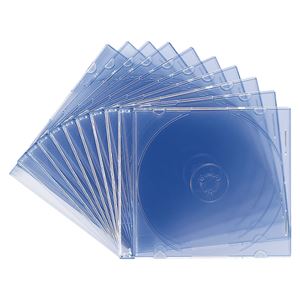サンワサプライ DVD・CDケース FCD-PU10BL クリアブルー 10枚