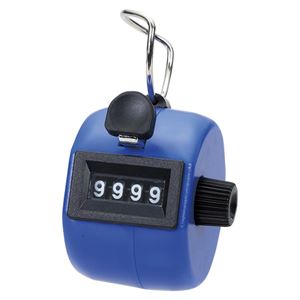 岡本製図器械 数取器手持型プラスチック製 75090 ブルー 1個