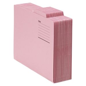 スガタ 個別フォルダー 100枚入 A4判ヨコ型1山(マチ20mm) KFA4PK×10 ピンク 100枚