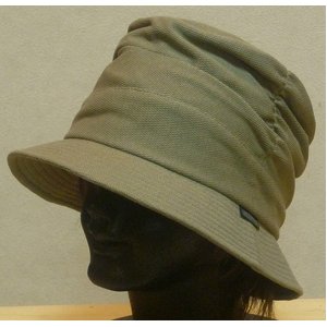 UNDERPASS メッシュ くしゅくしゅ ハット ベージュ