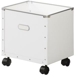 キャスター付きデザインパルプボックス Torino〔トリノ〕 同色2個組 収納ボックス 収納ケース 硬質パルプ ホワイト