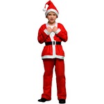 【クリスマスコスプレ】P×P ボーイズサンタ 子供用 ジャケット＆パンツ （5～7才向け）