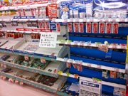 滋賀県内家電量販店でも防災関連用品が売り切れ－被災地を優先、入荷未定
