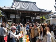姫路・法善寺で青空市「お寺市」－義援金箱を設置して開催