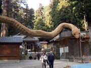 姫路の神社に大蛇現る－「会心の作」、体長25メートルの大えと飾り