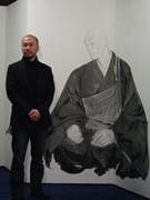 漫画家・井上雄彦さんが描いたびょうぶ「親鸞」、京都・東本願寺で披露