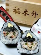 横浜・都筑で父子向け料理教室－恵方巻きを作る