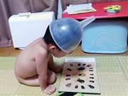 「カブトムシになりきってる息子」－ツイッターで投稿した写真が話題に