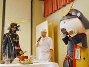 仙台・秋保温泉の8施設が冬限定ランチ－発表会に伊達武将隊、むすび丸も