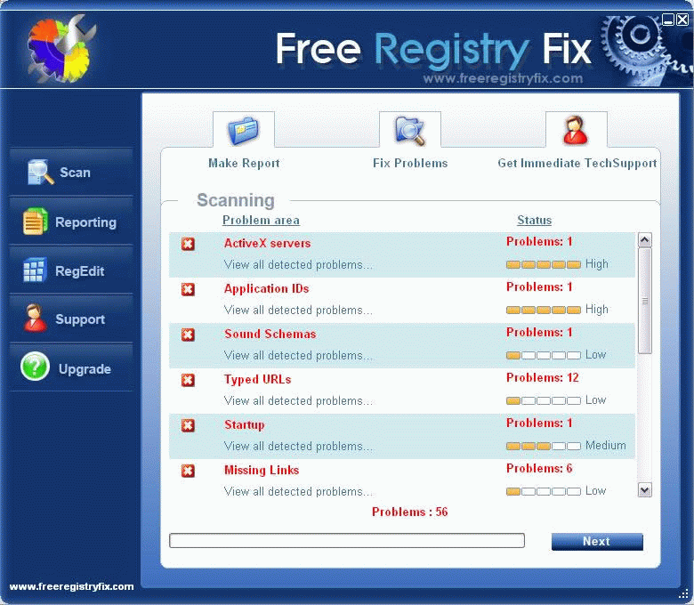 Gratis-Check der Registry
