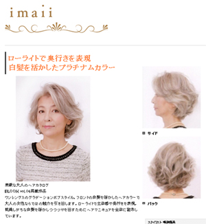 Imaii ヘアスタイル 大人のローライト プラチナムカラー ヘアカラー ヘアカタログ 白髪 Imaii Blog