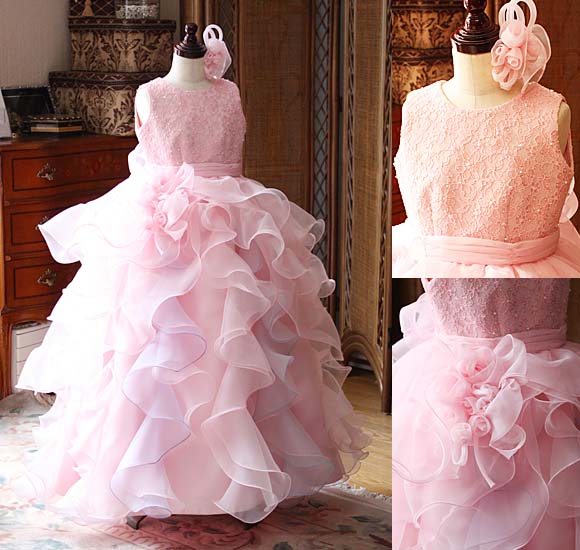 全国大会や都道府県などの大きな大会で人気 フリルの発表会ドレス