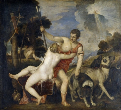 Vecellio di Gregorio Tiziano Venus and Adonis　1554 Museo Nacional del Prado