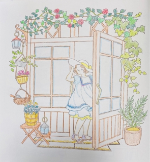 私の塗り絵book憧れのお部屋 1作品目 Heartbeat 私の居場所