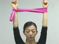 腕を上げる