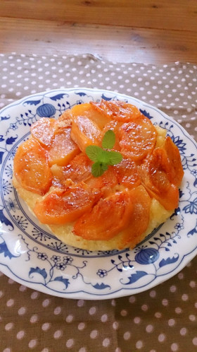 フライパンとホットケーキ☆柿タルトタタン