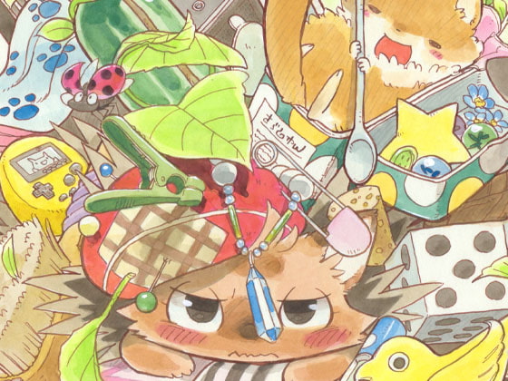 マーブルアニマルズその7 ハリネズミアレンジメント