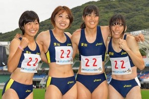 長崎国体女子400メートル愛知県チーム（ちゅうにち）