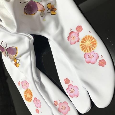 成人式の足袋にペイント 成人式の足袋にペイント