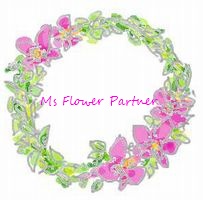 シンピジュームのリース　花イラスト