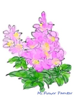 金魚草　花のイラスト