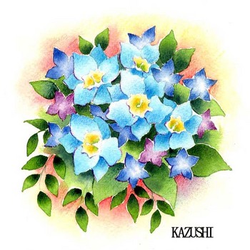 花の絵 手描きパースの描き方のコツと水彩画