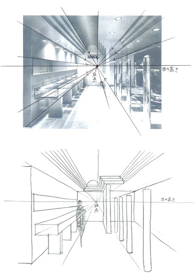 透視図の第一歩 建築パースの描き方 手描きパースの描き方のコツと水彩画