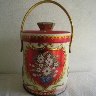Tin缶〈ホルダー付赤いキャンディー缶〉
