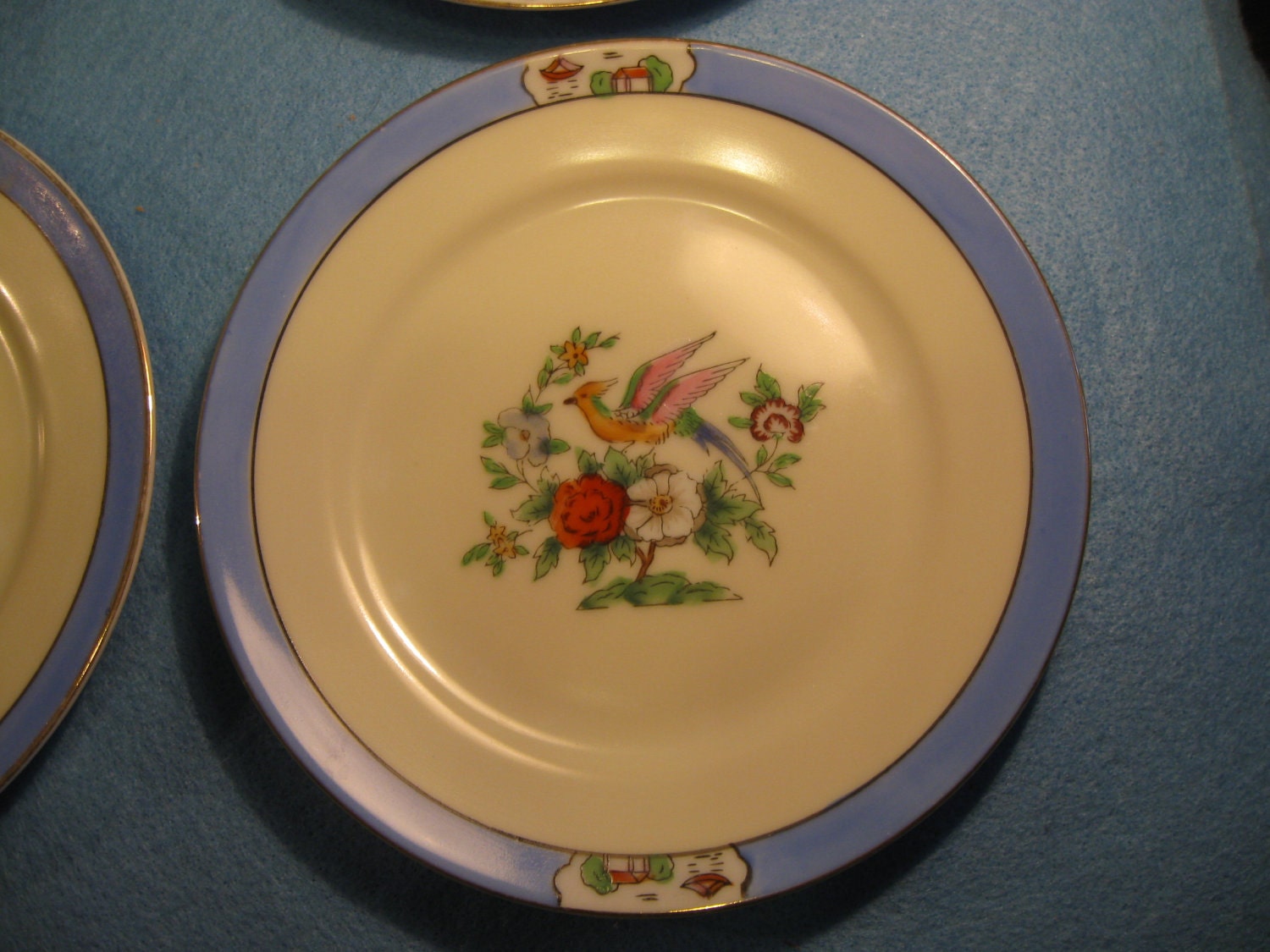 Antique blue bird dishes Dinnerware Sets.