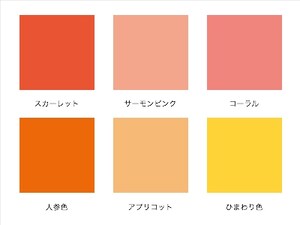 スプリングタイプのカラーパレット(暖色系)