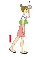 電車に乗りながらレッグアップ