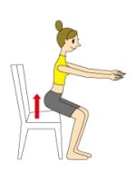 オフィスでスクワット