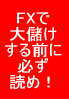 ちょっと待った！FX外国為替証拠金取引で大儲けする前に必ず読むテキスト