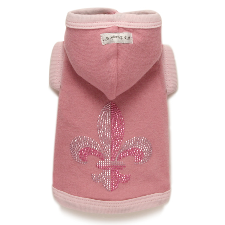 犬服のラグジュアリー ソフト フーディー [ピンク]