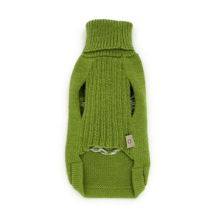 犬服のスノーフレーク セーター [グリーン]