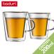 限定20％OFF！bodum ボダム ダブルウォールグラス 取っ手付き CANTEEN 200ml 2個セット