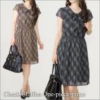 アッドルージュオリジナル ワンピース シフォン チェック フレア Aライン ワンピース