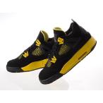 【NIKE】 AIR JORDAN 4 RETRO GS #408452-008 “THUNDER” ナイキ エアジョーダン 4 レトロ“サンダー”ガールズ BLACK/YELLOW