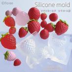 Lovely Fruit リアルいちご　両面3サイズ (シリコーン型抜き）