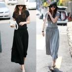 マキシ丈ワンピース  夏 マキシ丈 無地 マキシワンピ