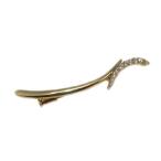 スイートテン　ダイヤモンド入りデザインブローチペンダント　18金製