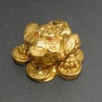 銅製 ミニ三脚蛙★風水 開運 グッズ インテリア 置物★