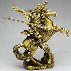 銅製 関羽騎馬★風水 開運 グッズ インテリア 置物★